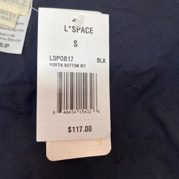 Black High-Waisted Swim Bottoms - Picture 8 of 8